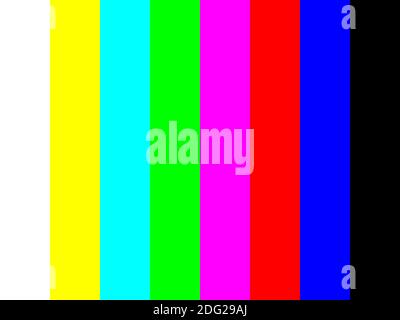 color bars background used as television test pattern Stock Photo