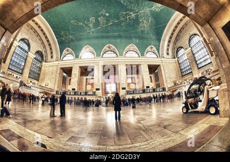NEW YORK CITY - MAR 18: Interior of Grand Central Station on March 18, 2011 in New York City, NY. The terminal is the largest tr Stock Photo