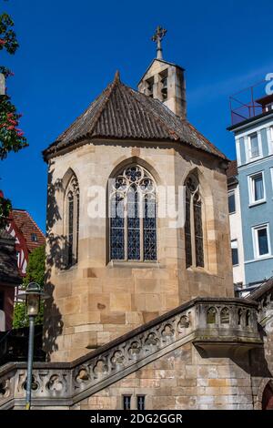 Esslingen am Neckar, Innere Brücke mit Nikolauskapelle Stock Photo