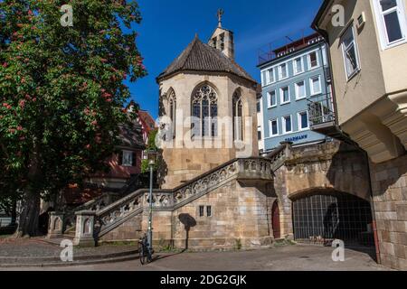 Esslingen am Neckar, Innere Brücke mit Nikolauskapelle Stock Photo