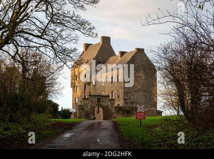 Midhope castle, Abercorn, Hopetoun estate, South Queensferry. The castle is known fictionally as ‘Lallybroch’, in the Outlander tv series. Stock Photo