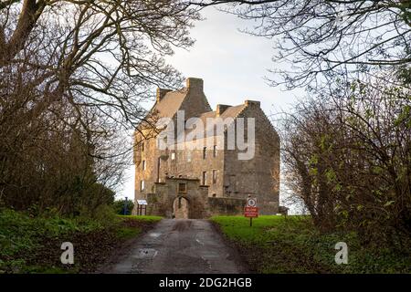 Midhope castle, Abercorn, Hopetoun estate, South Queensferry. The castle is known fictionally as ‘Lallybroch’, in the Outlander tv series. Stock Photo