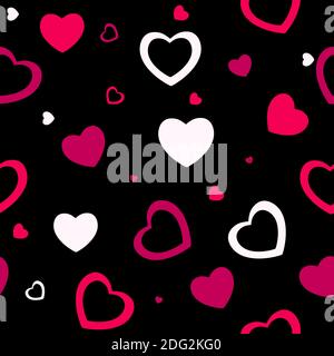 Heart love seamless pattern background. illustration Stock Photo