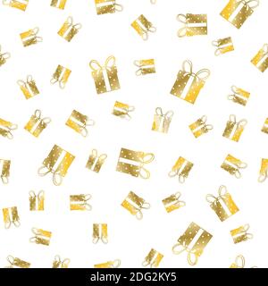 Seamless vector pattern with gift boxes Stock Vector