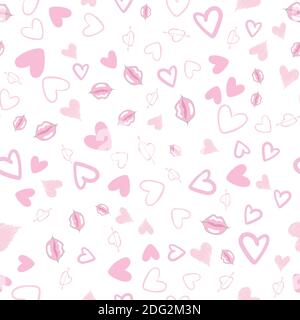 Abstract seamless pattern of hearts.Illustration vector Stock Vector