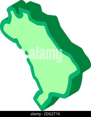 africa continent isometric icon vector illustration color Stock Vector