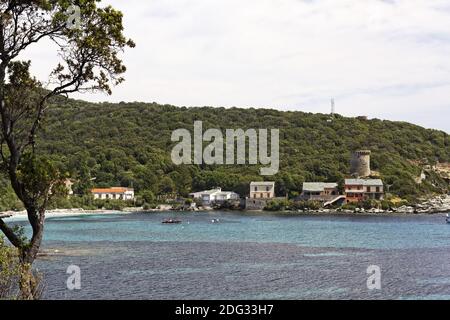 Marina de Giottani, Cap Corse, west coast, Corsica Stock Photo