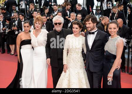 File photo : Emma Suarez, Pedro Almodovar, Adriana Ugarte, Inma Cuesta, Michelle Jenner, Daniel Grao attending the Julieta premiere during the 69th Cannes Film Festival on May 17, 2016 in Cannes, France. Iconic Spanish director and screenwriter Pedro Almodovar has been named president of the jury for the 70th edition of the Cannes Film Festival. A long-time festival favorite, Almodovar's films have been in the running for the coveted Palme d'Or five times, he succeeds Mad Max: Fury Road director George Miller as jury president. Photo by Julien Zannoni/APS-Medias/ABACAPRESS.COM Stock Photo