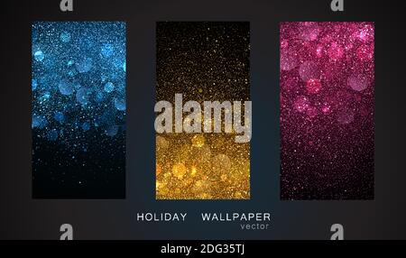 Holiday Abstract shiny color gold design element Stock Vector