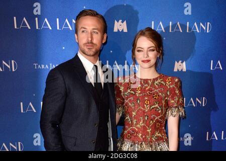 Emma Stone and Ryan Gosling attending La La Land premiere at Cinema UGC Normandie in Paris, France on January 10, 2017. Photo by Alban Wyters/ABACAPRESS.COM Stock Photo
