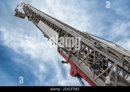 Hydraulic man lift Stock Photo