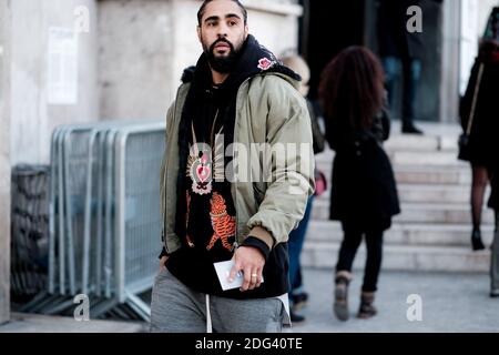 Street style, Jerry Lorenzo arriving at Louis Vuitton Fall Winter 2020-2021  Menswear show, held at Jardin des Tuileries, Paris, France, on January 16,  2020. Photo by Marie-Paola Bertrand-Hillion/ABACAPRESS.COM Stock Photo -  Alamy