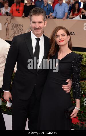 David Benioff, Amanda Peet attend the 23rd Annual Screen Actors Guild Awards held at the Shrine Auditorium in Los Angeles, CA, USA, January 29, 2017 Photo by Lionel Hahn/ABACAPRESS.COM Stock Photo