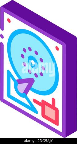SSD disk icon. Isometric of SSD disk vector icon for web design ...