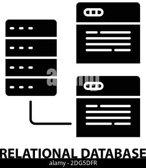 relational database vector icon isolated on transparent background ...