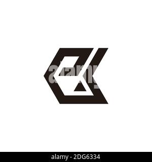 abstract letter eb simple geometric arrow line logo vector Stock Vector