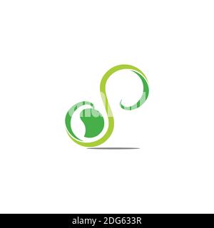 motion leaf loop infinity nature symbol decoration vector Stock Vector