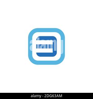 number 3 square colorful geometric curve design logo vector Stock Vector