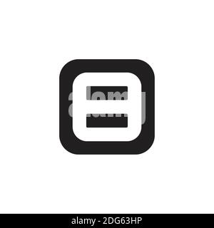 number 8 square geometric line simple logo vector Stock Vector