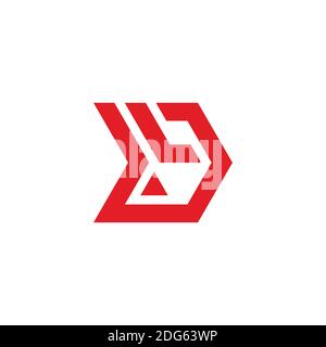 abstract letter L simple geometric arrow line logo vector Stock Vector