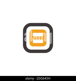 number 8 square geometric linear simple logo vector Stock Vector
