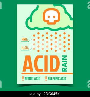 Acid Rain Problem Creative Promotion Banner Vector Stock Vector