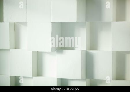 Modern wall made of cubes Stock Photo