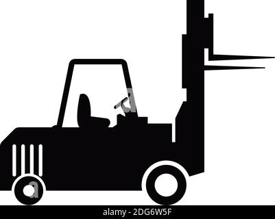 Forklift icon design template vector isolated illustration Stock Vector