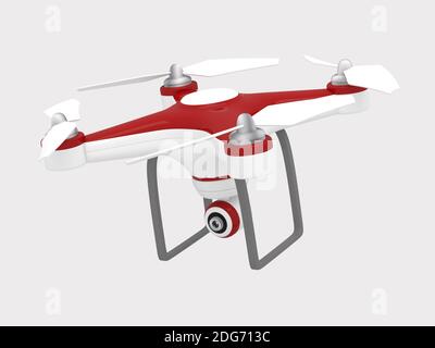 Drone Flying for Aerial Photography or Video Shooting Stock Photo