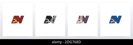 Speedometer On Letter Logo Design N Stock Vector