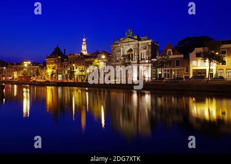 Haarlem at Night Stock Photo