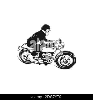 Vintage motorcycle infographic. Cafe racer theme. Stock Vector