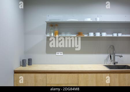 Kitchen in loft style Stock Photo