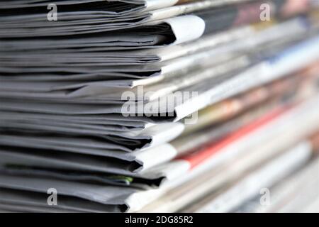 stack of magazines Stock Photo