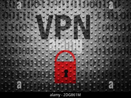VPN security lock concept Stock Photo