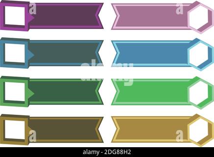 Vector illustration of labels and tags with spaces for text input. Stock Vector