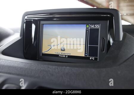 Navigation device (on the way to Westerland) Stock Photo