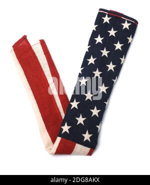 American flag in the form of V-signs Stock Photo