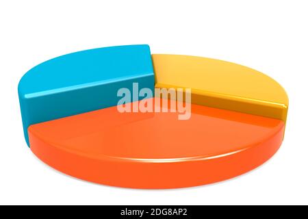 Colorful pie chart model isolated on white background Stock Photo - Alamy