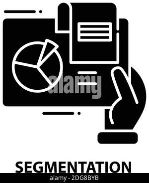 segmentation icon, black vector sign with editable strokes, concept illustration Stock Vector