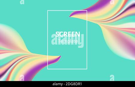 Colorful geometric background. Fluid shapes composition. Eps10 vector. Stock Vector