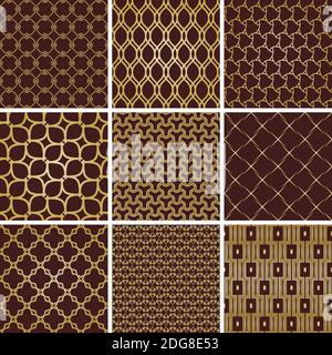 Set of Vector Seamless Backgrounds Stock Vector