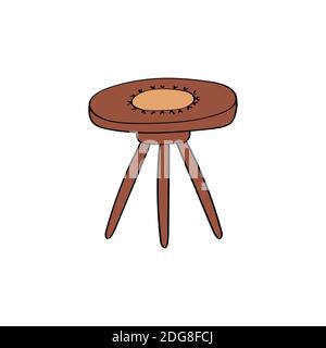 Doodle coffee table icon. Cute hand drawn vector illustration Stock Vector