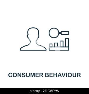 Consumer Behaviour icon. Line style element from loyalty program collection. Thin Consumer Behaviour icon for templates, infographics and more Stock Vector