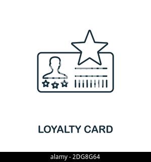 Loyalty Card icon. Line style element from loyalty program collection. Thin Loyalty Card icon for templates, infographics and more Stock Vector