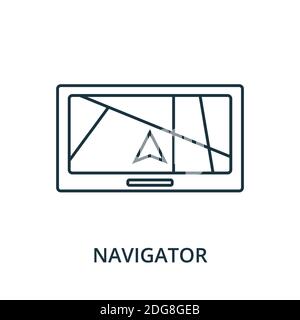 Navigator icon. Line style element from navigation collection. Thin Navigator icon for templates, infographics and more Stock Vector