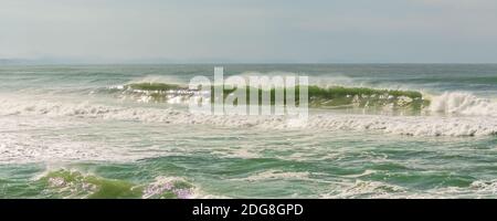 Sea in the pays Basque, waves for surfer Stock Photo