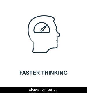 Fast Thinking icon from personality collection. Simple line Fast ...