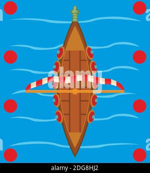 Viking ship icon. Isometric illustration of viking ship vector icon for web Stock Vector