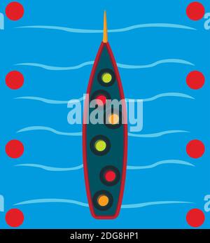 Kayak icon. Isometric illustration of kayak vector icon for web Stock Vector
